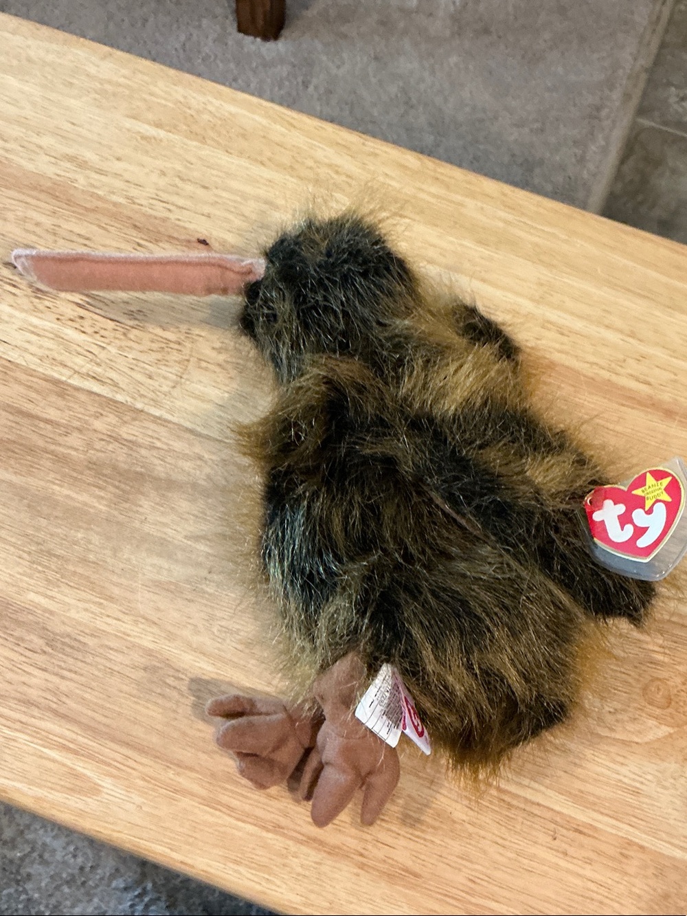 1998 Ty Beanie Buddies “Beak” The Kiwi Bird NWTs